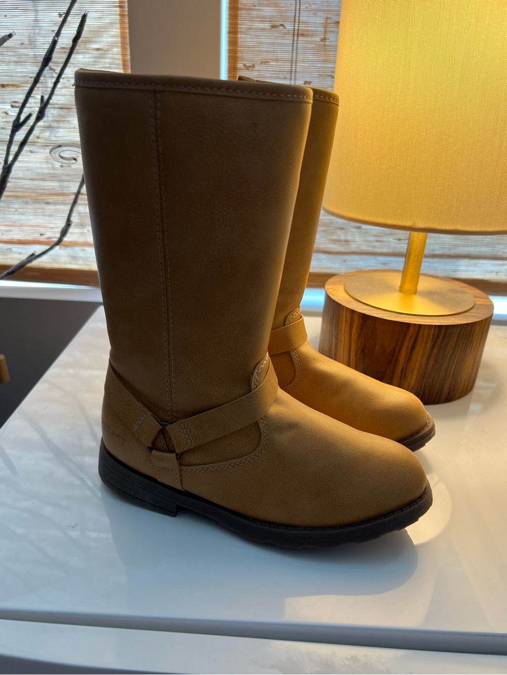 NWT Carter's tan faux-leather youth riding boots